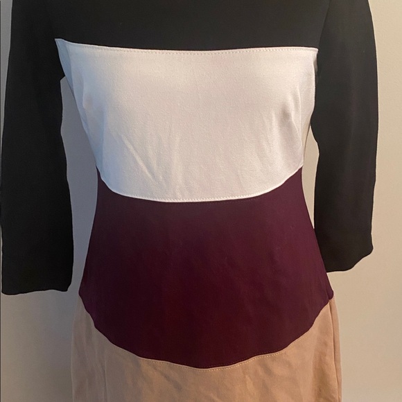 WHBM size 4 color blocked dress - Picture 3 of 8